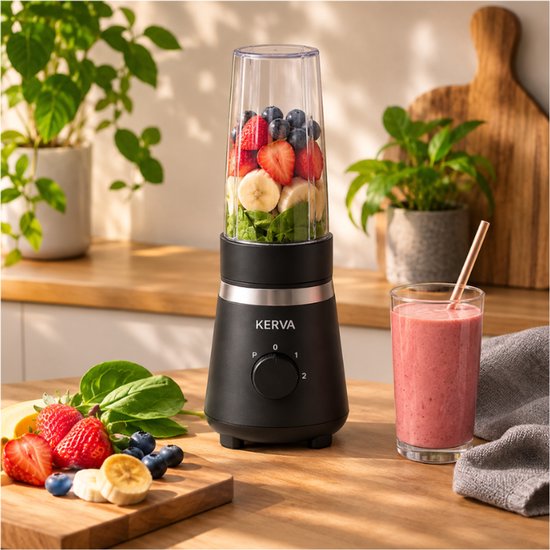 KERVA Bullet Blender 600W met bekers en deksels